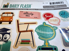 October Afternoon Milk Money Stickers 2013 School Days Retro NOS 2 Sheets