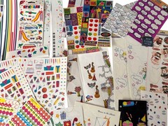 40+ Partial Sticker Sheets 80s 90s Hallmark Sandylion Grossman Junk Journal Lot