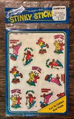 Vintage NOS 1980’s Trend Stinky Stickers Hot Dog + Easter Bunny Coconut RARE!