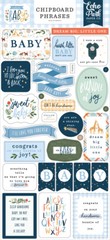 Echo Park Paper WELCOME BABY BOY 6×13 Sheet of Chipboard Phrases