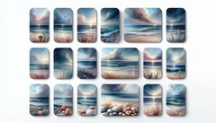 Set Of Ocean Tags Embellishments Junk Journal Scrapbook Choose A Set