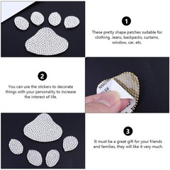 2Pcs Crystal Stickers Decorative Decals for Clothes Bags