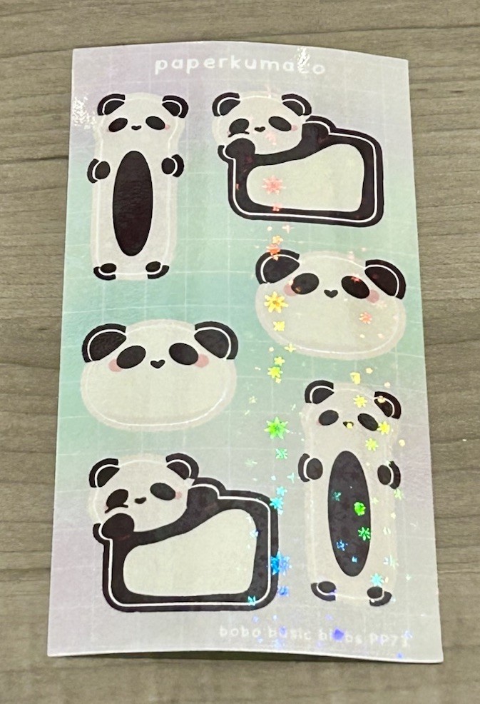 NEW PaperKumaCo “Bobo Basic Blobs” Sticker Sheet Paper Kuma Co Stickers