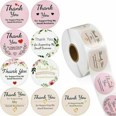 1.5″ Inch Thank You Stickers Thank You for Supporting My Small Business 9 Styles