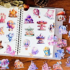 50Pcs Fantasy Amusement Park Stickers Pack, Graffiti Aesthetic Decals for Pla…