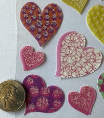 HEART CIRCLES Glitter Stickers(19pc)Sticko…Love…Valentine’s Day…Wedding…Couples…
