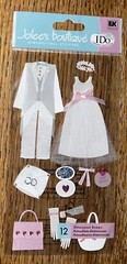 RARE Jolees Flower Girl Pillow Ring Bearer Boy Wedding Gloves Tux Dress Stickers