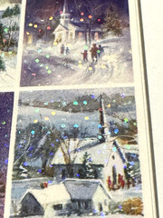 Hallmark Stickeroni Stickers Christmas Winter Farm Church Greeting Card 2 Sheets