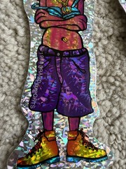 Lot of 16 Vtg 90’s Psychedelic Alien Prism Vending Machine Stickers NOS Holo