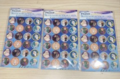 Lot of 3 Frozen Stickers Kids Disney Round Elsa Anna Olaf Kid 16 Sheets 288 ct