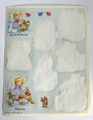 Vintage Christmas Stickers Lot Hallmark & American Greetings Santa Elves USA 80s
