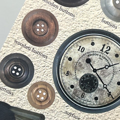 Vintage Style Button Stickers Scrapbooking Junk Journal Collage Card Making
