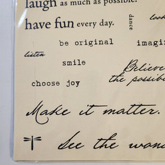 NEW Chatterbox Scrapbook Love Notes Book Cloth Words Phrases Inspiration -B