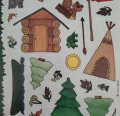 Provo Craft Scrapbooking Stickers by Leere Aldrich, CAMP, large sheet