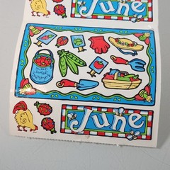Vintage Frances Meyer June Month Sticker Roll Lot of 91 Sheets
