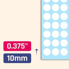 White Round Dot Stickers 3000 Pack Self-Adhesive Labels 3/8 Inch Diameter
