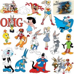 LOONEY TUNES MASHUP VARIETY DIE CUT VINYL 50 CT STICKER PACK