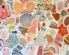 BOHO stickers, 20pcs BOHO CHIC, Bohemian, Girly, pink, feminine FREE Shipping*