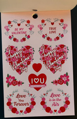 RECOLLECTIONS VALENTINE’S DAY STICKER BOOK 302 PC STICKERS 12 SHEETS ROMANCE