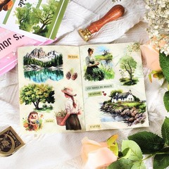 The Colors of The Countryside Journal Stickers for Junk Journaling, 20 Pre-Cu…
