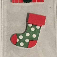 Recollections Christmas Stocking Dimensional Scrapbook Stickers. New & Sealed.