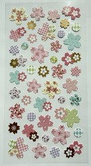 Japanese Sakura Puffy Stickers 2 Sheets Cherry Blossom Scrapbook ST-16