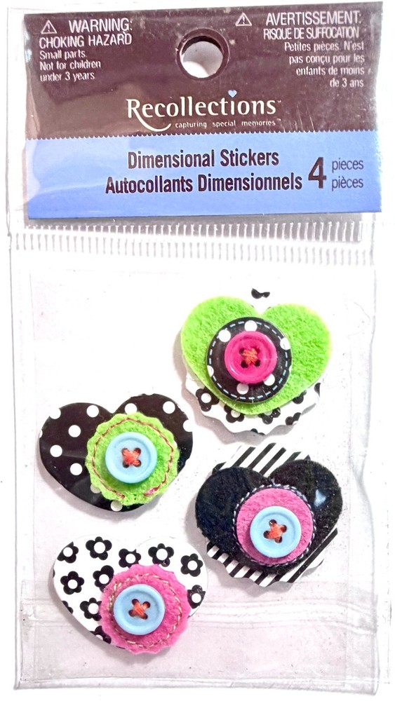 Heart Stickers Scrapbooking Journal Card Recollections