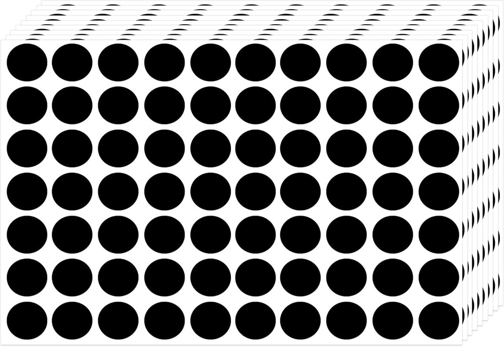 Dot Stickers, 3/4 inch Coding Labels Circle, Circle Stickers, 3500 Pieces Black