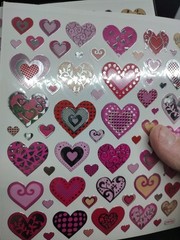 Hearts The paper studio stick a bilites heart stickers Lot Of 2 Sheets
