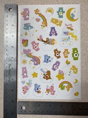Care Bears Sticker Single Sheet New Decorate Cards School Supplies Rainbow New
