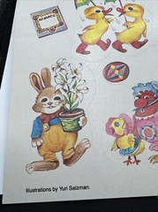 Lot 100s Vintage SCHOLASTIC Happy Easter Stickers NEW 1980s Bunnies, Chicks