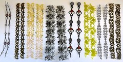 2011 K & COMPANY BRENDA WALTON FLORA & FAUNA VELLUM ADHESIVE BORDERS 16 PCS RARE
