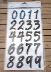 138 Textured Number Stickers Black 2″ tall each 5 full sheets 1 partial