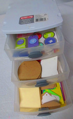 Mixed Scrapbooking Supplies Lot Craft Tags Labels Accents + Organizer NEW