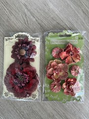 NEW – 25 Lot Prima Flowers Floral Embellishments Scrapbooking Cards Mixed Media