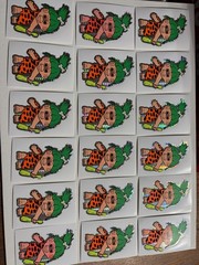 Lot 18 Vintage Stickers Neon Trolls Prism Vending Machine Sticker Caveman