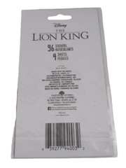 The Lion King Stickers Kids Disney Round Kiara Rafiki Simba 4 Sheets 96 count 3+