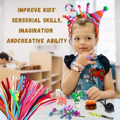 Bulk Chenille Stems – 200 Piece Colorful Craft Kit for Kids & Holiday Projects