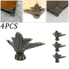 Home Corner Protector Box Decorative Zinc Alloy 42x30mm Antique Bronze
