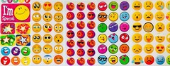 Sticker Bulk Smiley funny Face Happy Smiles food dessert – 10