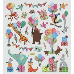 Multicolored Stickers Animal Party