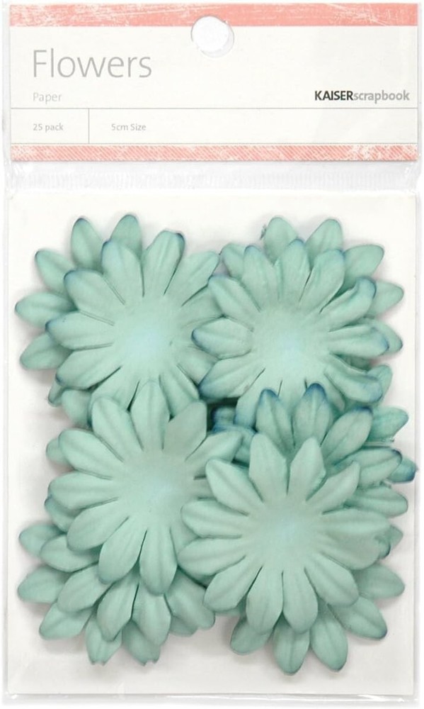 Paper Flowers, Sky BLue, 25/pk, 5cm, scrapbook – Kaisercraft 832