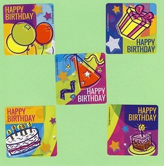 10 Happy Birthday Celebration – Large Stickers – Party Favors
