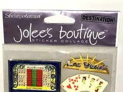 JOLEE’S BOUTIQUE Las Vegas Slot Machine Cards Dice Chips 3D SCRAPBOOK STICKERS