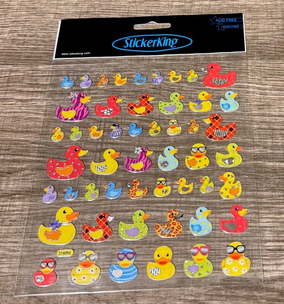 Scrapbooking Crafts Stickers Sticker King Fashionable Ducks Ducklings Sunglasses