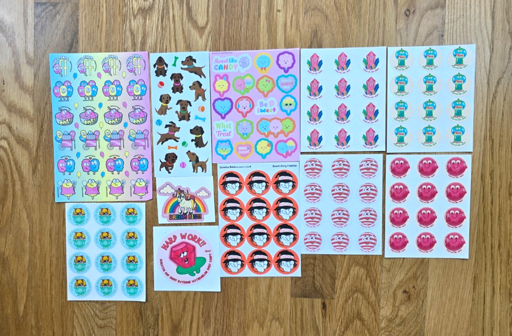 CANDY 122 SNIFF Stickers COTTON CANDY Bubblegum PEPPERMINT Licorice CHOCOLATE