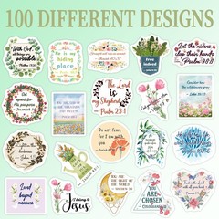 200 Pcs Inspirational Bible Verse Stickers for Water Bottle Scrapbook Laptop