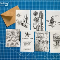 Cowboy & Cowgirl Western Bundle – Curated Ephemera Pack – 2