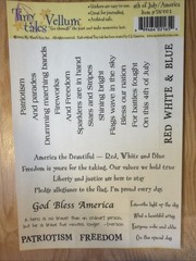 4th of July / America Vellum Sticker Sheet Scrapbook Craft Stickers