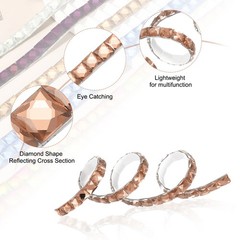 0.39 Inch x 1 Yard Crystal Rhinestone Sticker Ribbon Champagne